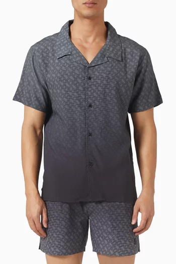 Vale Degradé Monogram-print Shirt