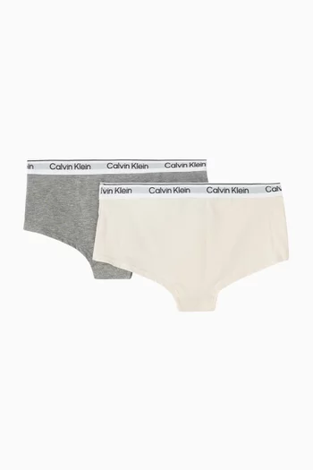 Hipster Briefs in Stretch Cotton, Set fo 2