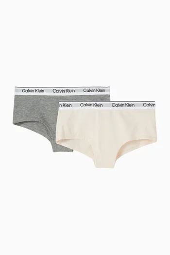 Hipster Briefs in Stretch Cotton, Set fo 2