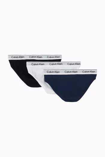 Logo Bikini Briefs in Icon Cotton Stretch, Set of 3