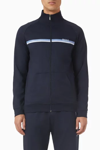 Logo Jacket in Cotton Terry