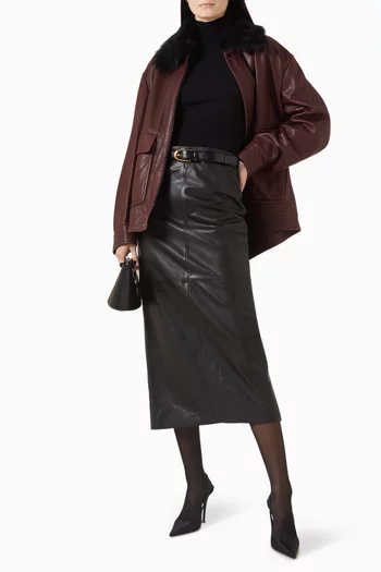 Elisse Pencil Skirt in Leather