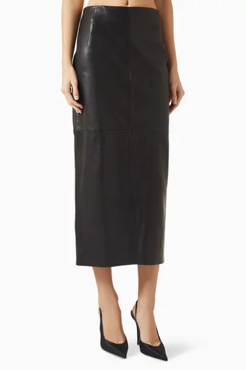 Elisse Pencil Skirt in Leather