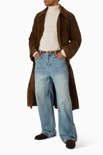 Lacy Baggy Jeans in Denim