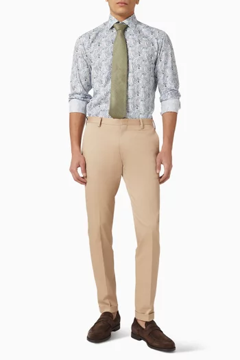 قميص مزين بزخارف قطن وتينسيل لايوسيل