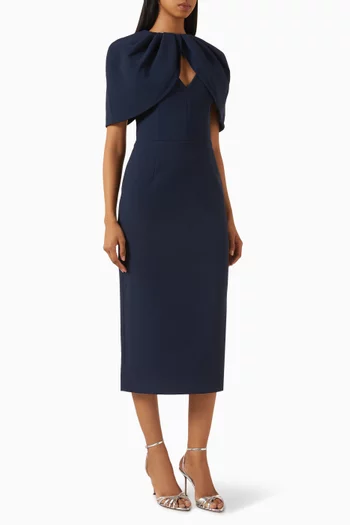 Xena Midi Dress in Crepe