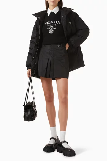Logo Mini Skirt in Re-Nylon