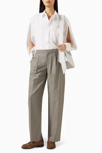 قميص بأكمام مفتوحة قطن