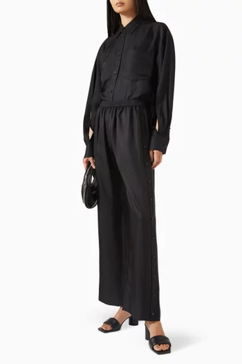Straight-leg Pants in Silk