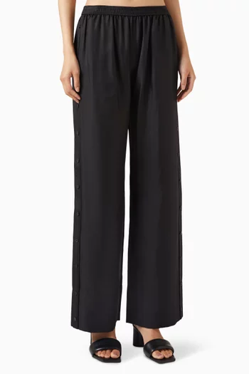 Straight-leg Pants in Silk