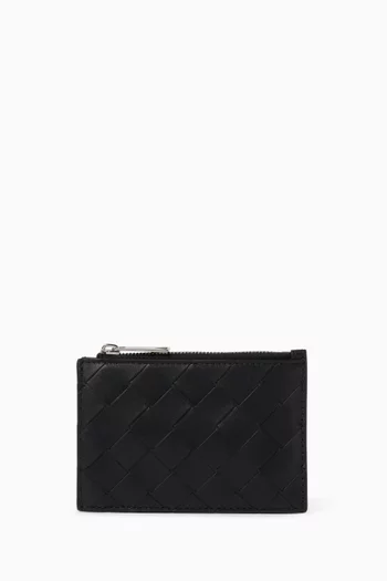 Key Pouch in Intrecciato Leather