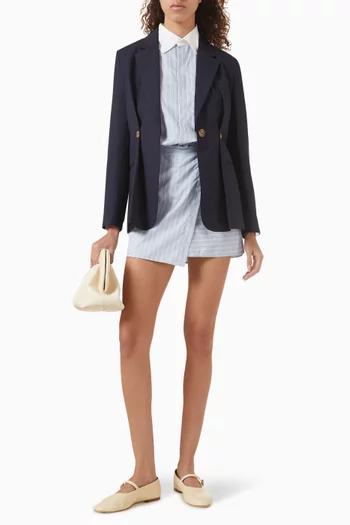 Iliana Fitted Blouse in Wool-blend