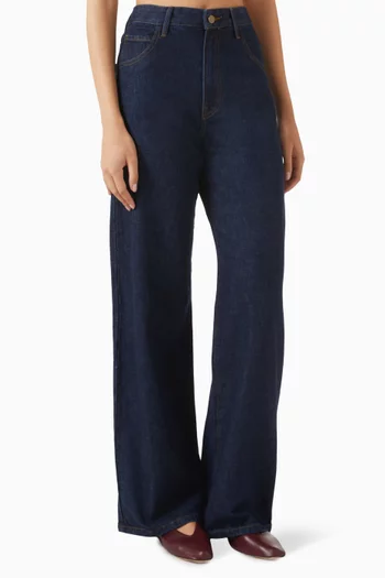 بنطال جينز بقصة ساق مستقيمة دينم