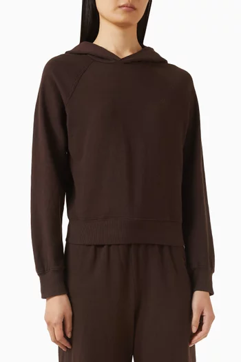 Shrunken Hoodie Sweatshirt in Cotton