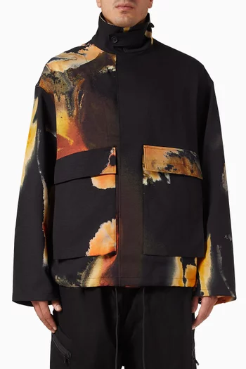 جاكيت كوتش سبورت يونيفورم بنقشة بالكامل