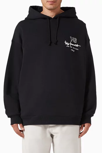 كنزة بغطاء رأس وطبعة قطن