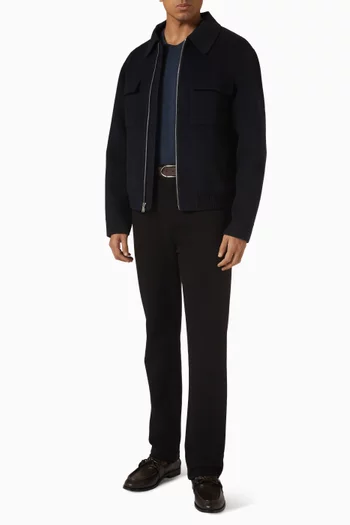 Dennis Zip-up Jacket in Wool-blend