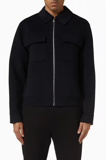 Dennis Zip-up Jacket in Wool-blend