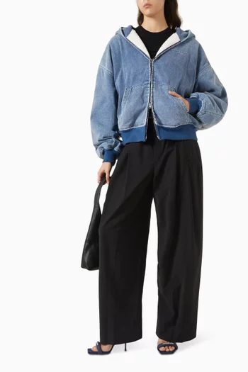 Oversized Hoodie in Denim