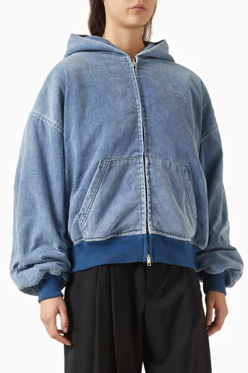 Oversized Hoodie in Denim