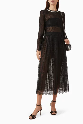 Embellished Lace Top in Organza