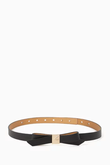 Deco Bow Belt in Leather