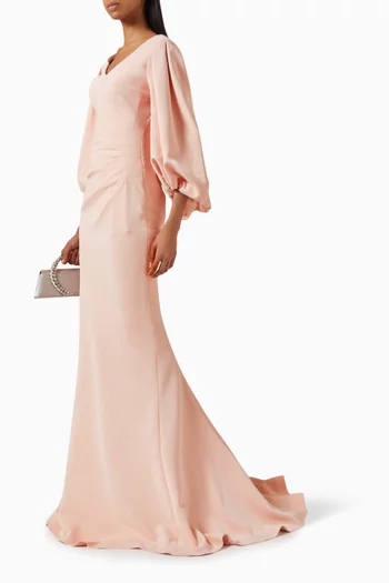 فستان سهرة بدرابيه سكوبا