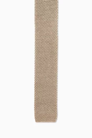 Textured Tie in Wool-knit