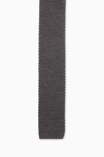 Textured Tie in Wool-knit