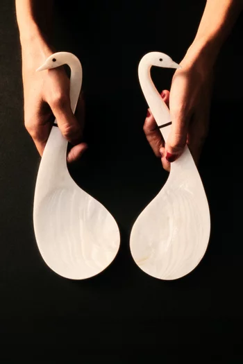 Swan Serving Spoons, Set of 2