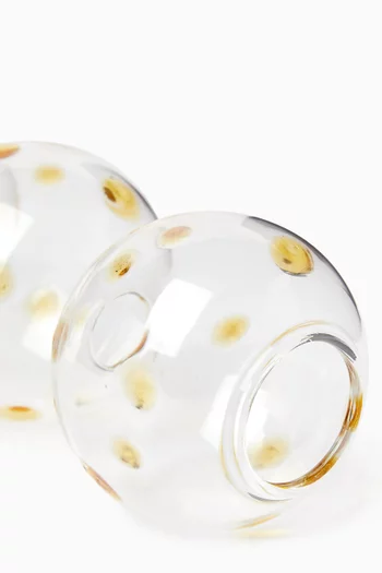 حامل شموع زجاجي طويل صناعة مصرية