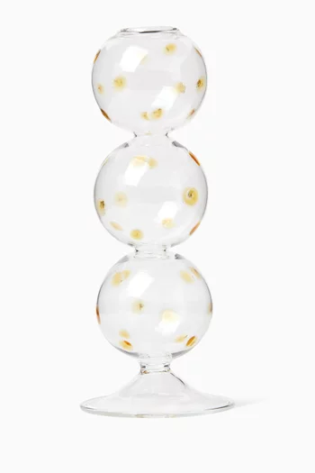 حامل شموع زجاجي طويل صناعة مصرية