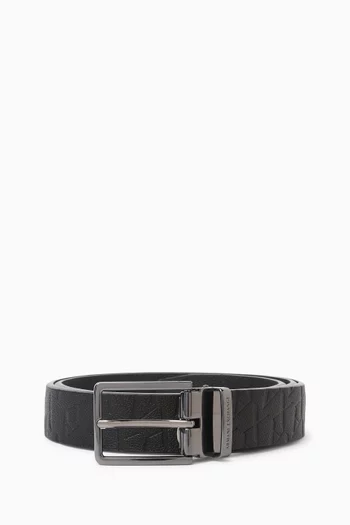Logo Belt in Faux Leather
