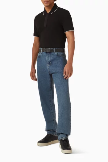 Slim Polo Shirt in Cotton Pique