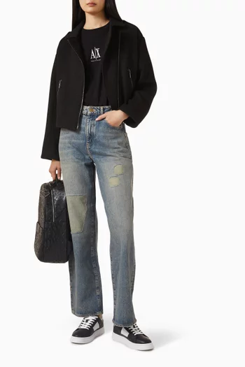 Icon Logo Boxy T-shirt in Cotton