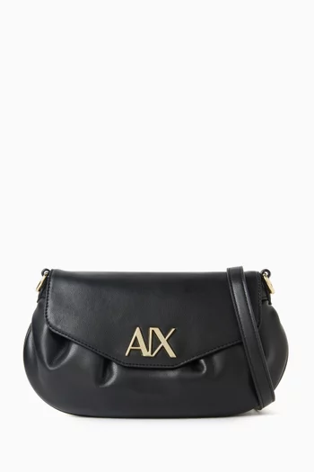 حقيبة كروس بايج متوسطة بشعار الماركة