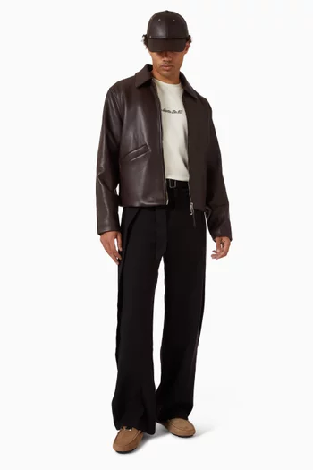 تي شيرت بقصة فضفاضة وشعار الماركة قطن