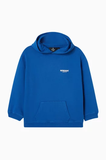 كنزة بغطاء رأس بطبعة Owners Club قطن