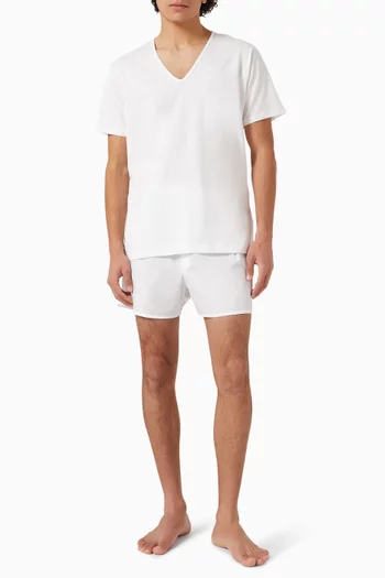 V-neck T-shirt in Superfine Cotton