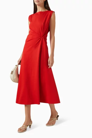 Twist-detail Midi Dress