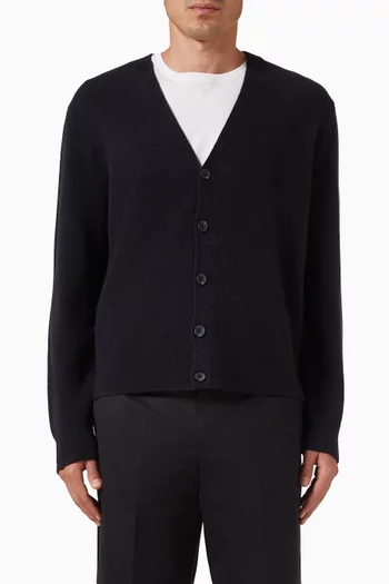V-neck Cardigan in Cashmere