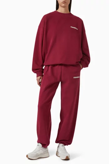 بنطال رياضي برقعة بشعار الماركة قطن عضوي