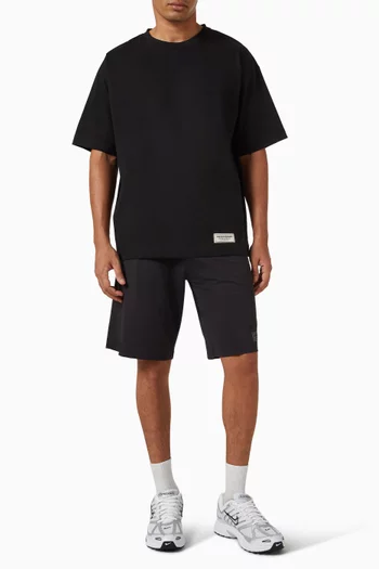 تي شيرت فضفاض بطبعة رأسية قطن جيرسيه عضوي