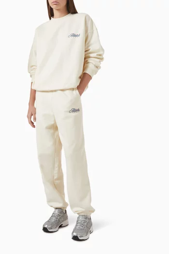 بنطال رياضي بطبعة ماركة جامعية صوف