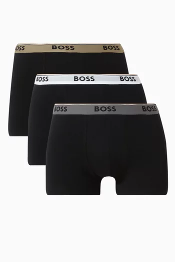Logo Trunks in Stretch Cotton, Set of 3