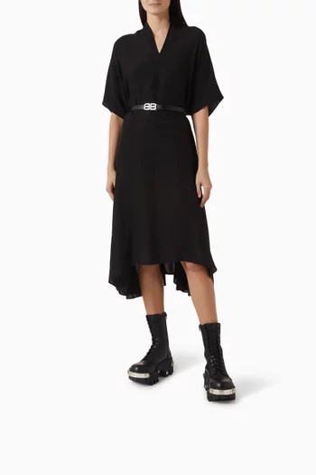 حذاء بوت بولدوزر بأربطة ونعل سميك جلد عجل