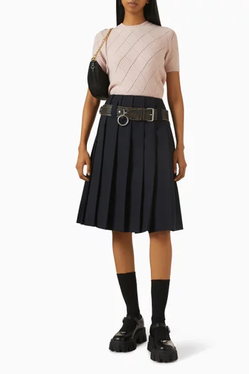 Openwork-knit Sweater in Cashmere