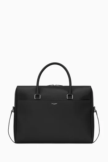 Duffle Briefcase in Grain de Poudre Embossed Leather