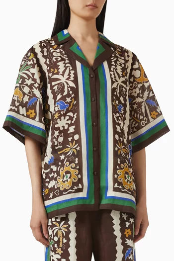 Maroc Printed Shirt in Ramie