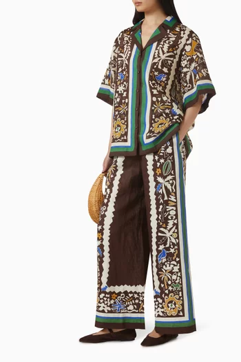 Maroc Wide-leg Pants in Linen